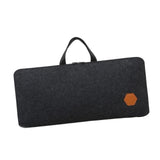 Maxbell Felt Keyboard Storage Bag Mobile Office with Zipper Stylish PC Keyboard Case Black
