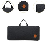 Maxbell Felt Keyboard Storage Bag Mobile Office with Zipper Stylish PC Keyboard Case Black