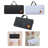 Maxbell Felt Keyboard Storage Bag Mobile Office with Zipper Stylish PC Keyboard Case Black