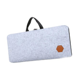Maxbell Felt Keyboard Storage Bag Mobile Office with Zipper Stylish PC Keyboard Case Light Gray