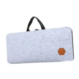 Maxbell Felt Keyboard Storage Bag Mobile Office with Zipper Stylish PC Keyboard Case Light Gray