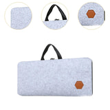 Maxbell Felt Keyboard Storage Bag Mobile Office with Zipper Stylish PC Keyboard Case Light Gray