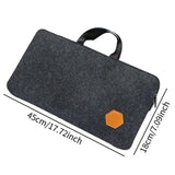 Maxbell Felt Keyboard Storage Bag Mobile Office with Zipper Stylish PC Keyboard Case Dark Gray