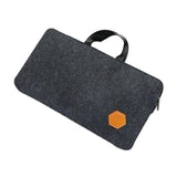 Maxbell Felt Keyboard Storage Bag Mobile Office with Zipper Stylish PC Keyboard Case Dark Gray
