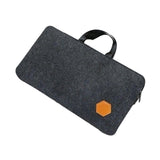 Maxbell Felt Keyboard Storage Bag Mobile Office with Zipper Stylish PC Keyboard Case Dark Gray