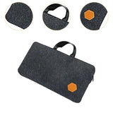 Maxbell Felt Keyboard Storage Bag Mobile Office with Zipper Stylish PC Keyboard Case Dark Gray