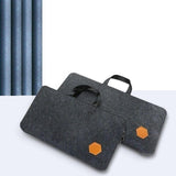 Maxbell Felt Keyboard Storage Bag Mobile Office with Zipper Stylish PC Keyboard Case Dark Gray