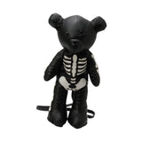 Maxbell Skeleton Bear Backpack Gothic Shoulder Bag for Travel Shopping