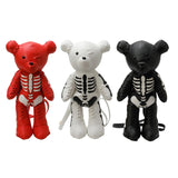 Maxbell Skeleton Bear Backpack Gothic Shoulder Bag for Travel Shopping