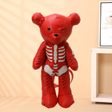 Maxbell Skeleton Bear Backpack Gothic Shoulder Bag for Travel Shopping