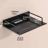 Maxbell Wall Mount Projector Shelf Bracket Router Wall Mount for DVD Player Bathroom 23x16.5cm Black