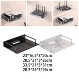 Maxbell Wall Mount Projector Shelf Bracket Router Wall Mount for DVD Player Bathroom 23x16.5cm Black
