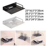 Maxbell Wall Mount Projector Shelf Bracket Router Wall Mount for DVD Player Bathroom 23x16.5cm Black