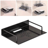Maxbell Wall Mount Projector Shelf Bracket Router Wall Mount for DVD Player Bathroom 23x16.5cm Black