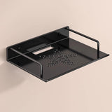 Maxbell Wall Mount Projector Shelf Bracket Router Wall Mount for DVD Player Bathroom 23x16.5cm Black