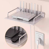 Maxbell Wall Mount Projector Shelf Bracket Router Wall Mount for DVD Player Bathroom 28.5x21cm Silver