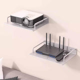 Maxbell Wall Mount Projector Shelf Bracket Router Wall Mount for DVD Player Bathroom 28.5x21cm Silver