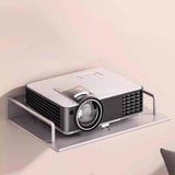 Maxbell Wall Mount Projector Shelf Bracket Router Wall Mount for DVD Player Bathroom 28.5x21cm Silver