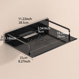 Maxbell Wall Mount Projector Shelf Bracket Router Wall Mount for DVD Player Bathroom 28.5x21cm Black