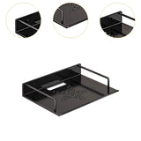 Maxbell Wall Mount Projector Shelf Bracket Router Wall Mount for DVD Player Bathroom 33.5x21cm Black