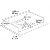 Maxbell Wall Mount Projector Shelf Bracket Router Wall Mount for DVD Player Bathroom 33.5x21cm Black