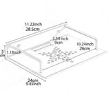 Maxbell Wall Mount Projector Shelf Bracket Router Wall Mount for DVD Player Bathroom 28.5x24cm Black