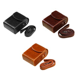 Maxbell Camera Case Stylish PU Leather Waterproof Small Lightweight Camera Sling Bag Black