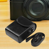 Maxbell Camera Case Stylish PU Leather Waterproof Small Lightweight Camera Sling Bag Black