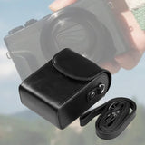 Maxbell Camera Case Stylish PU Leather Waterproof Small Lightweight Camera Sling Bag Black