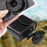 Maxbell Camera Case Stylish PU Leather Waterproof Small Lightweight Camera Sling Bag Black