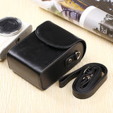 Maxbell Camera Case Stylish PU Leather Waterproof Small Lightweight Camera Sling Bag Black