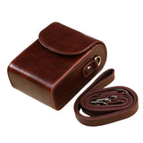 Maxbell Camera Case Stylish PU Leather Waterproof Small Lightweight Camera Sling Bag Coffee