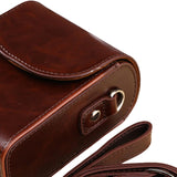 Maxbell Camera Case Stylish PU Leather Waterproof Small Lightweight Camera Sling Bag Coffee