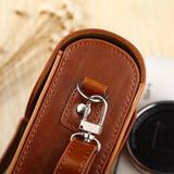 Maxbell Camera Case Stylish PU Leather Waterproof Small Lightweight Camera Sling Bag Brown