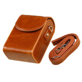 Maxbell Camera Case Stylish PU Leather Waterproof Small Lightweight Camera Sling Bag Brown