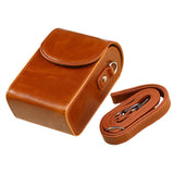 Maxbell Camera Case Stylish PU Leather Waterproof Small Lightweight Camera Sling Bag Brown