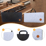 Maxbell Mechanical Keyboard Case Handbag Keyboard Storage Bag for Travel Office Home Black