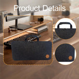 Maxbell Mechanical Keyboard Case Handbag Keyboard Storage Bag for Travel Office Home Black