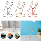 Maxbell Phone Holder Metal Wire Gift Sturdy Cellphone Mount for Travel Bedroom Table Silver