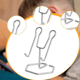 Maxbell Phone Holder Metal Wire Gift Sturdy Cellphone Mount for Travel Bedroom Table Silver