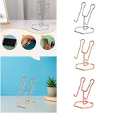 Maxbell Phone Holder Metal Wire Gift Sturdy Cellphone Mount for Travel Bedroom Table Silver