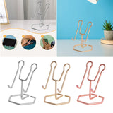 Maxbell Phone Holder Metal Wire Gift Sturdy Cellphone Mount for Travel Bedroom Table Silver