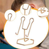 Maxbell Phone Holder Metal Wire Gift Sturdy Cellphone Mount for Travel Bedroom Table Gold