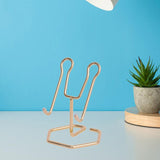 Maxbell Phone Holder Metal Wire Gift Sturdy Cellphone Mount for Travel Bedroom Table Gold