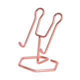Maxbell Phone Holder Metal Wire Gift Sturdy Cellphone Mount for Travel Bedroom Table Rose Gold