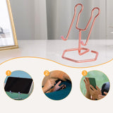 Maxbell Phone Holder Metal Wire Gift Sturdy Cellphone Mount for Travel Bedroom Table Rose Gold