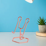 Maxbell Phone Holder Metal Wire Gift Sturdy Cellphone Mount for Travel Bedroom Table Rose Gold