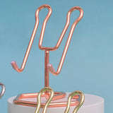 Maxbell Phone Holder Metal Wire Gift Sturdy Cellphone Mount for Travel Bedroom Table Rose Gold