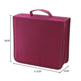 Maxbell CD Case Storage 256 Capacity Carrying Dustproof DVD Case for Office Home Car Burgundy