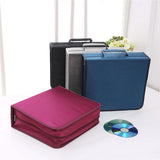 Maxbell CD Case Storage 256 Capacity Carrying Dustproof DVD Case for Office Home Car Burgundy